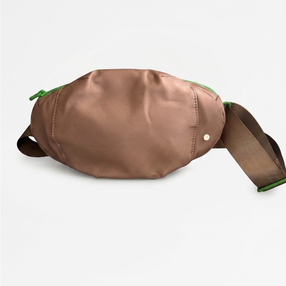 State  Florence fanny pack Brown Belt Bag with Green Zip Accents